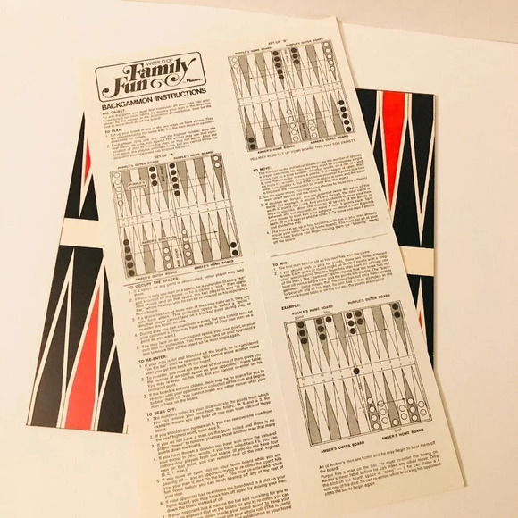 Vintage 1973 World of Family Fun Backgammon Hasbro - Picture 8 of 15